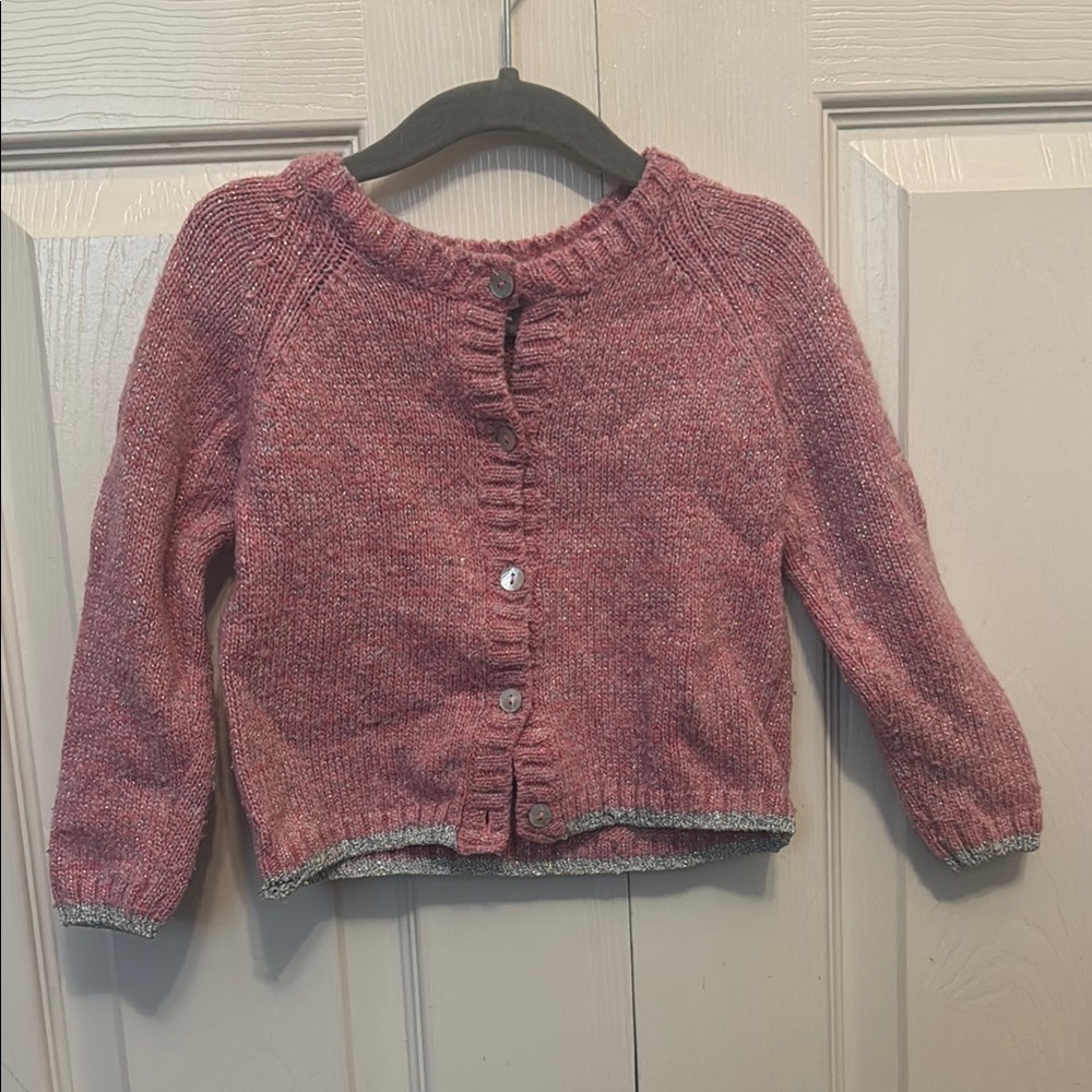 Kids Cardigan by Egg Pink Button-Up Cardigan